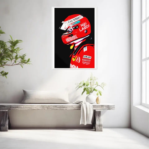 Affiche ou Tableau Sebastian Vettel Ferrari 2019 Niki Lauda Formule 1