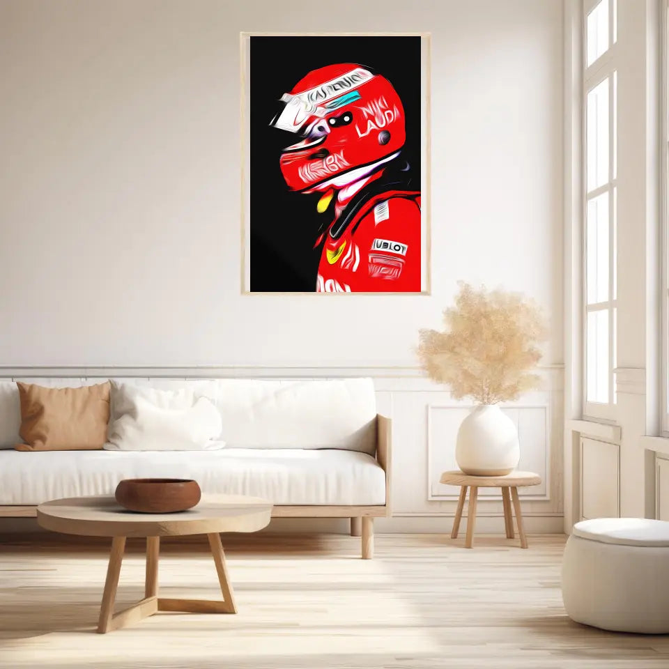 Affiche ou Tableau Sebastian Vettel Ferrari 2019 Niki Lauda Formule 1