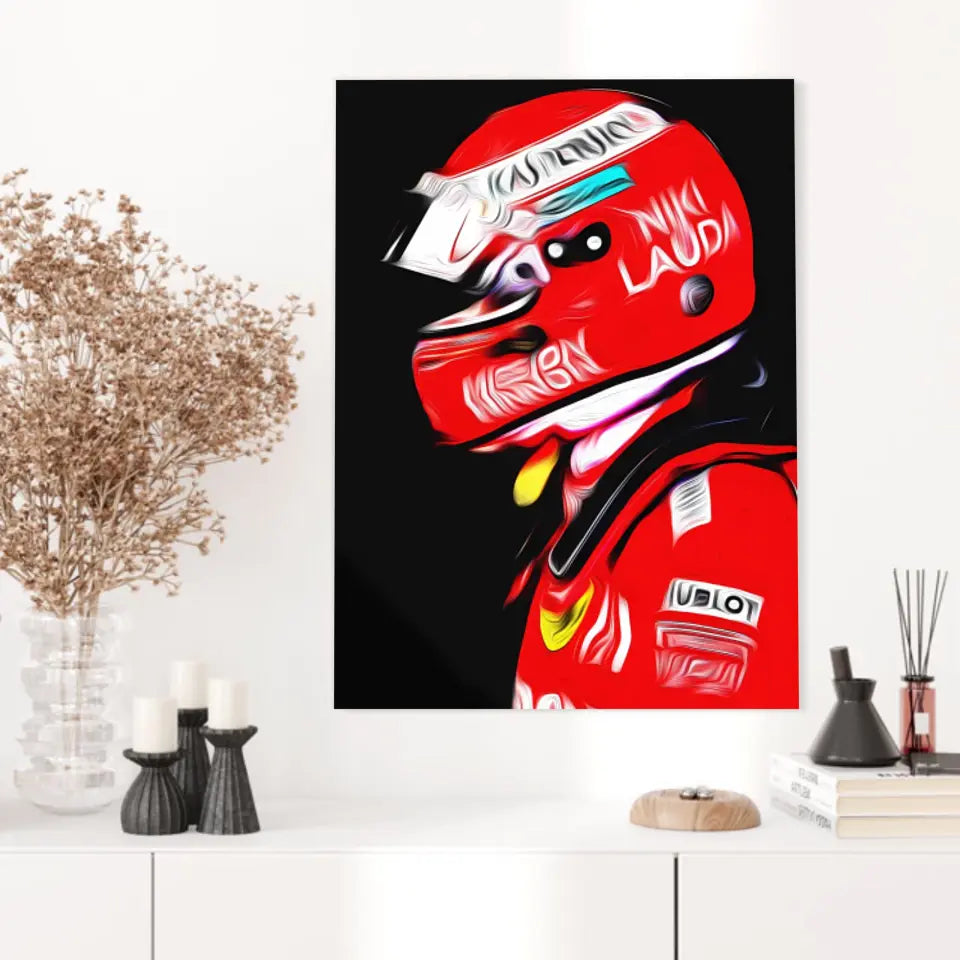 Affiche ou Tableau Sebastian Vettel Ferrari 2019 Niki Lauda Formule 1