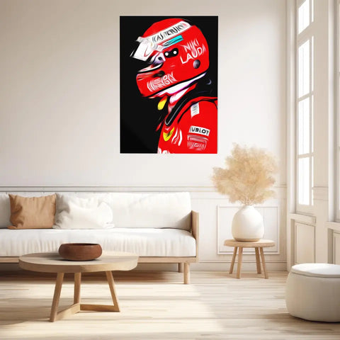Affiche ou Tableau Sebastian Vettel Ferrari 2019 Niki Lauda Formule 1