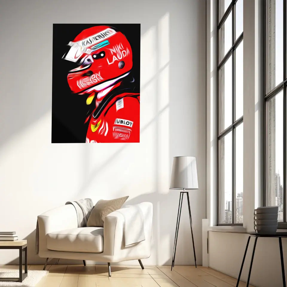 Affiche ou Tableau Sebastian Vettel Ferrari 2019 Niki Lauda Formule 1
