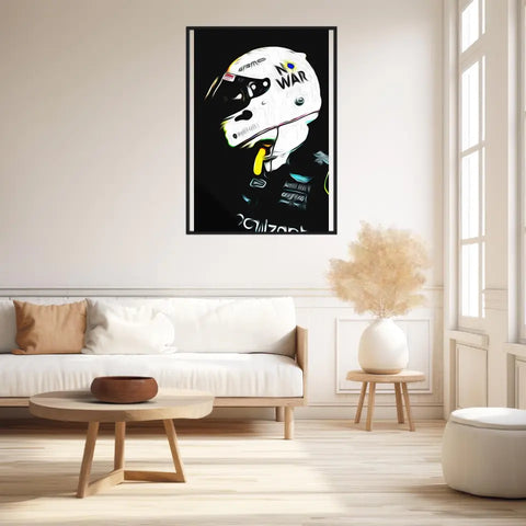 Affiche ou Tableau Sebastian Vettel Aston Martin 2022 No War Formule 1