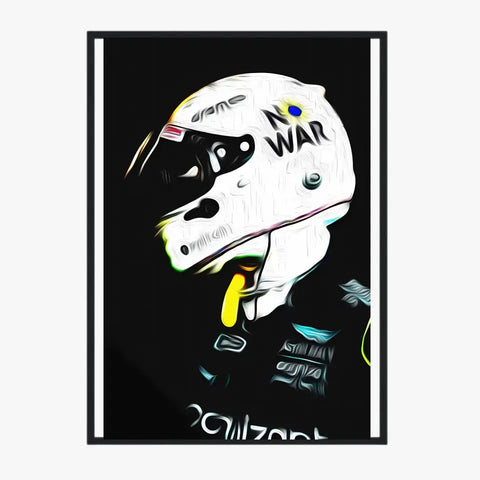 Affiche ou Tableau Sebastian Vettel Aston Martin 2022 No War Formule 1