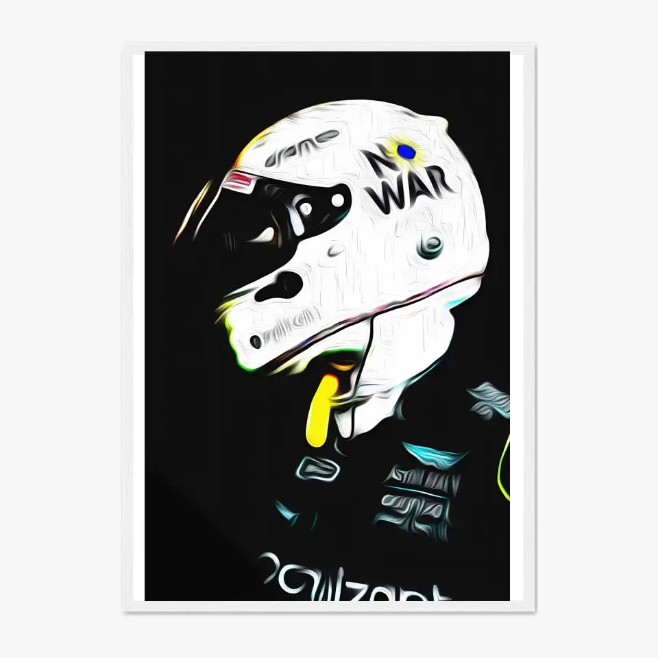 Affiche ou Tableau Sebastian Vettel Aston Martin 2022 No War Formule 1