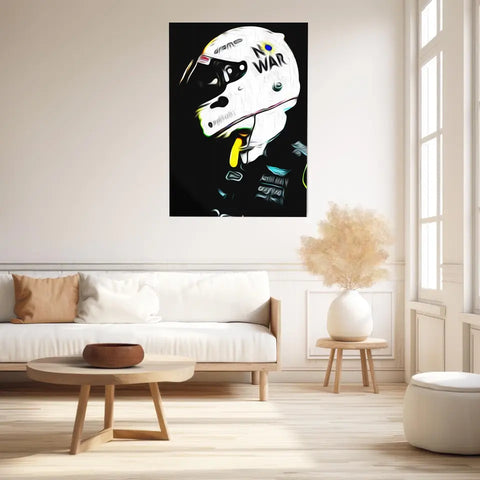 Affiche ou Tableau Sebastian Vettel Aston Martin 2022 No War Formule 1