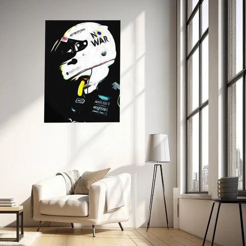 Affiche ou Tableau Sebastian Vettel Aston Martin 2022 No War Formule 1