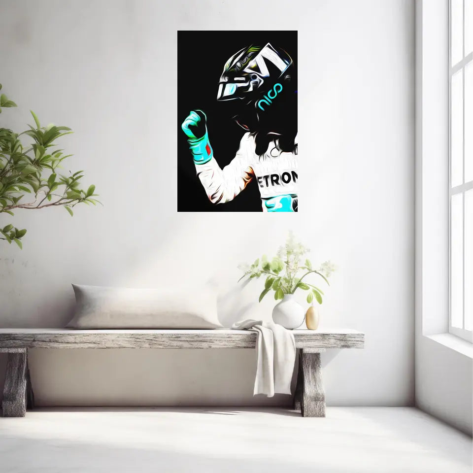 Affiche ou Tableau Nico Rosberg Mercedes 2016 Formule 1