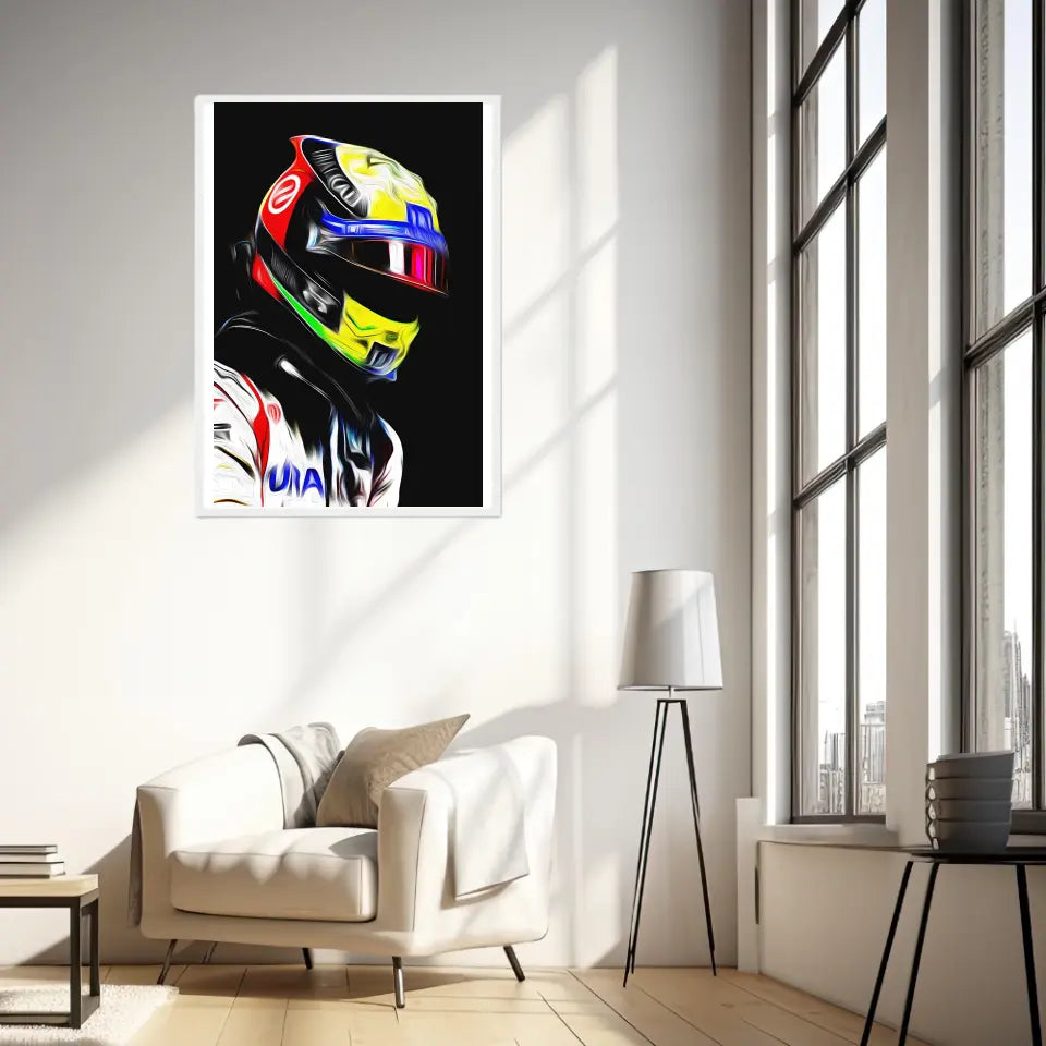 Affiche ou Tableau Mick Schumacher Haas 2021 Formule 1