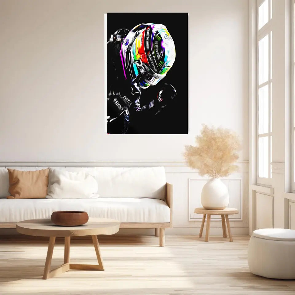 Affiche ou Tableau Lewis Hamilton Mercedes 2021 Formule 1