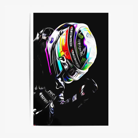 Affiche ou Tableau Lewis Hamilton Mercedes 2021 Formule 1