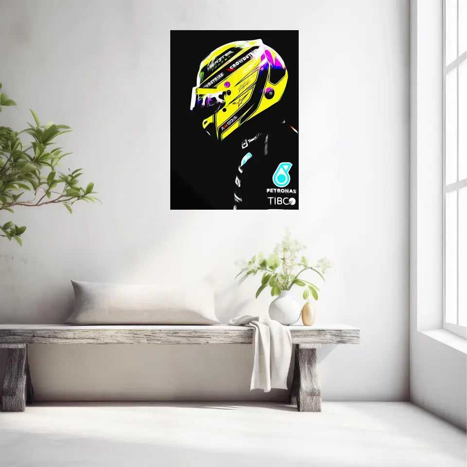 Affiche ou Tableau Lewis Hamilton Mercedes 2022 Formule 1