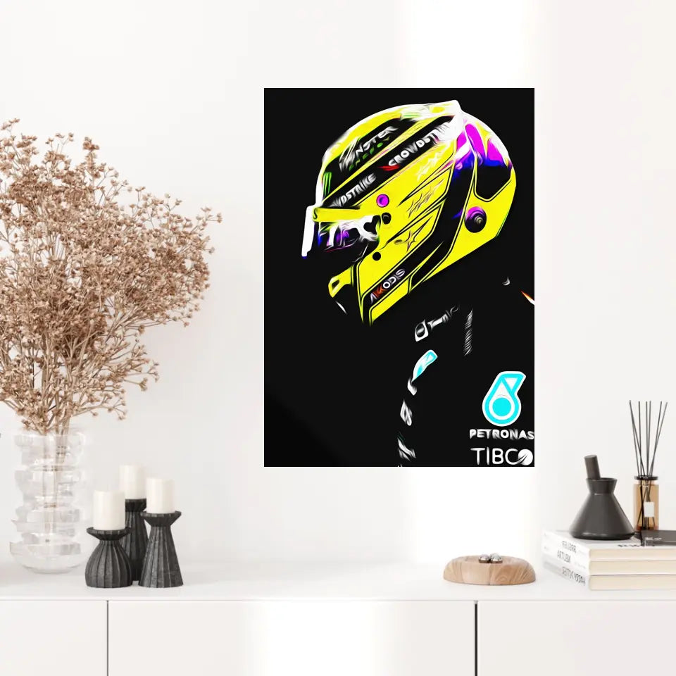 Affiche ou Tableau Lewis Hamilton Mercedes 2022 Formule 1