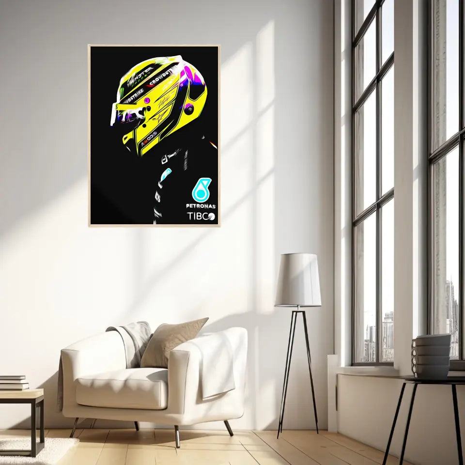 Affiche ou Tableau Lewis Hamilton Mercedes 2022 Formule 1