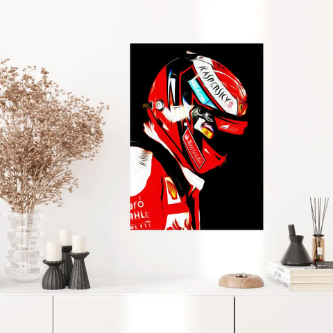 Affiche ou Tableau Kimi Räikkönen Ferrari 2016 Formule 1