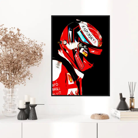 Affiche ou Tableau Kimi Räikkönen Ferrari 2016 Formule 1