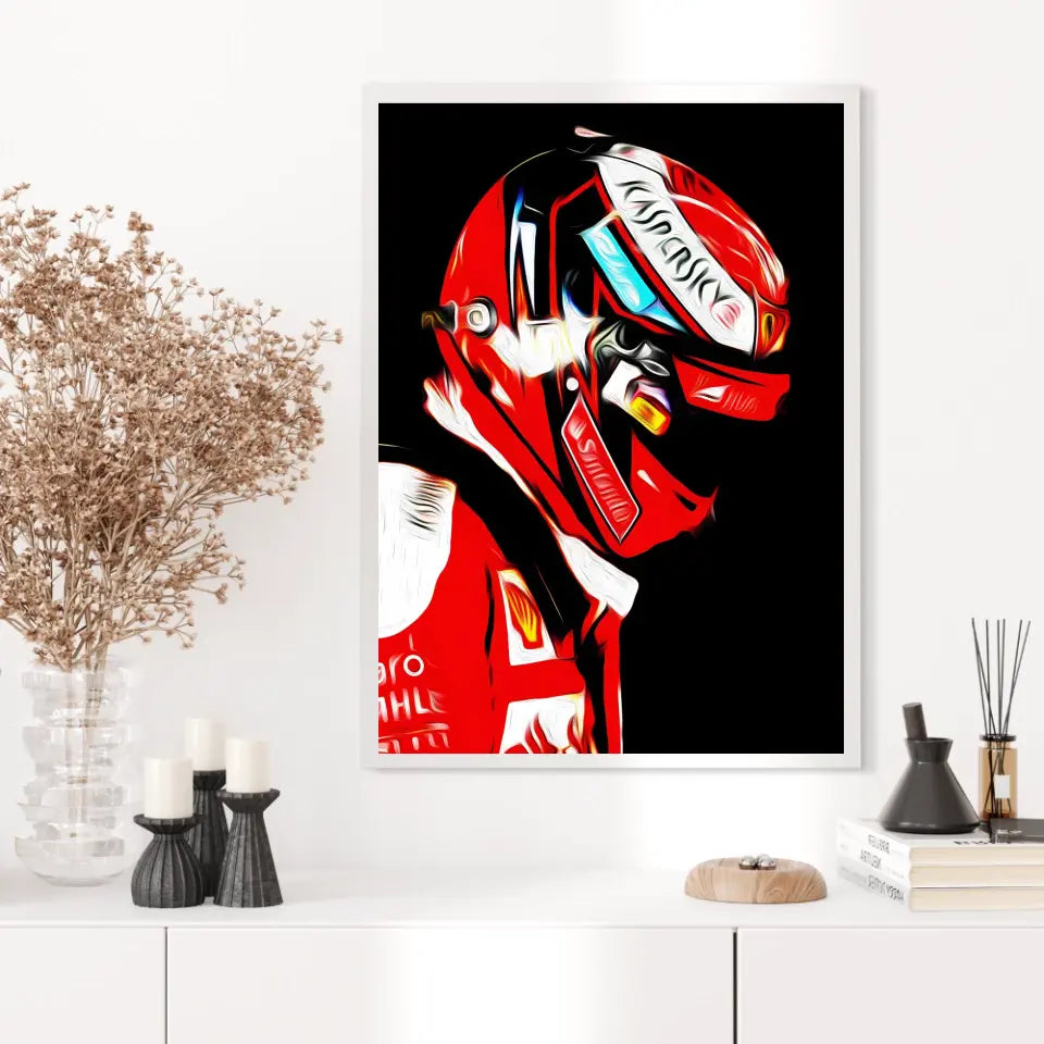 Affiche ou Tableau Kimi Räikkönen Ferrari 2016 Formule 1