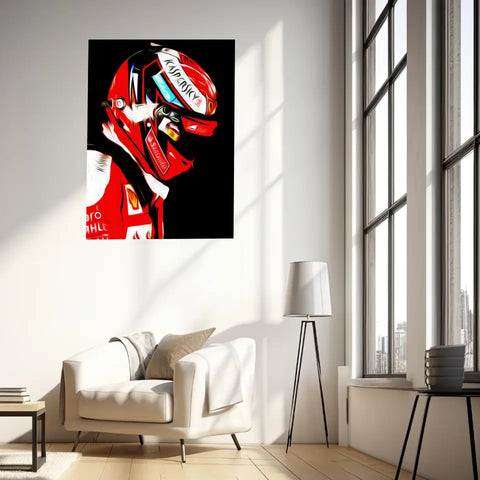 Affiche ou Tableau Kimi Räikkönen Ferrari 2016 Formule 1