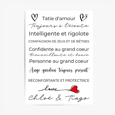 Tableau Famille Personnalisé Fête des Taties
