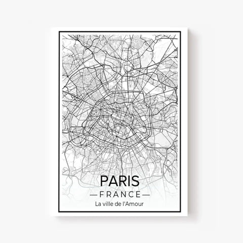 Affiche carte ville Personnalisée