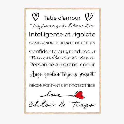 Tableau Famille Personnalisé Fête des Taties