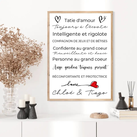 Tableau Famille Personnalisé Fête des Taties