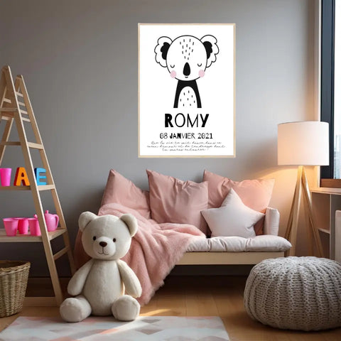 Tableau Naissance Personnalisé Koala