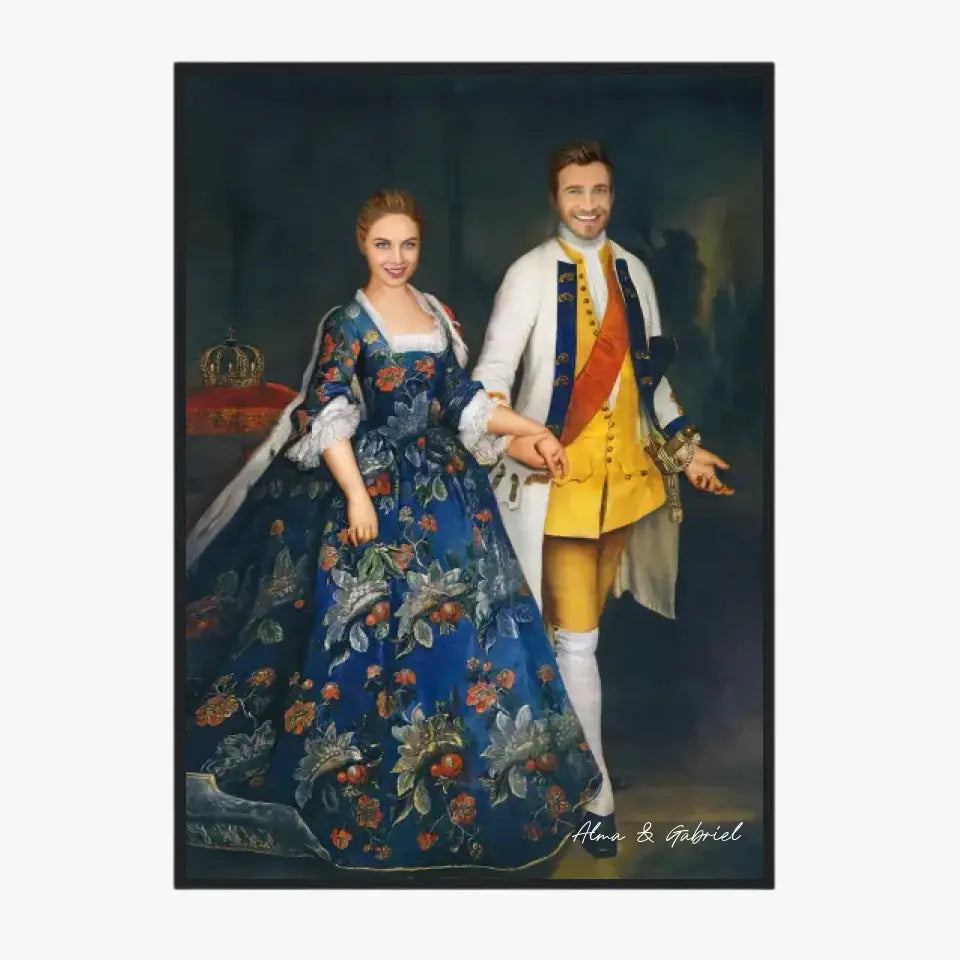 Tableau Personnalisé Portrait Photo Couple Royal Sophie Dorothée Marie et Frédéric-Guillaume, Margrave