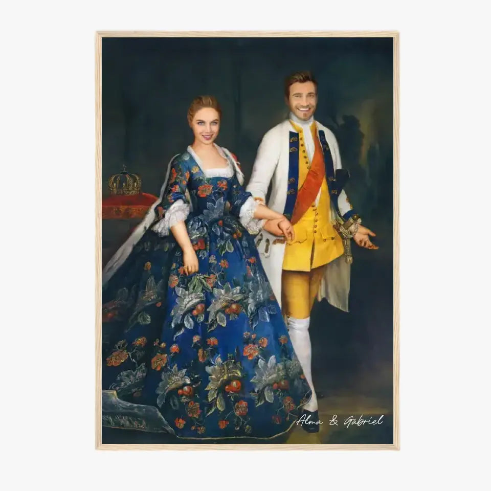 Tableau Personnalisé Portrait Photo Couple Royal Sophie Dorothée Marie et Frédéric-Guillaume, Margrave
