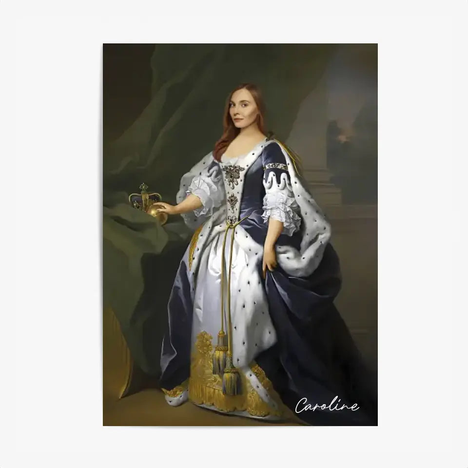 Tableau Personnalisé Portrait de Femme Caroline d'Ansbach Reine de Grande-Bretagne