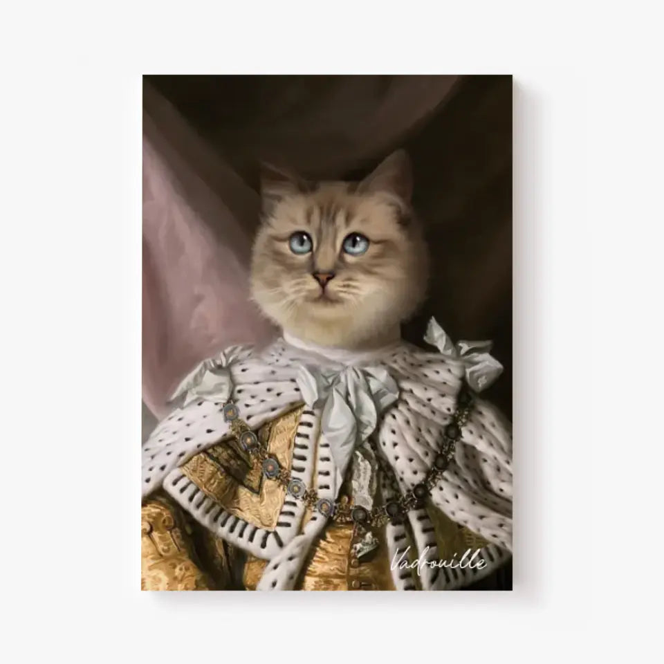 Tableau Animaux Portrait Personnalisé Renaissance Roi George III de Grande-Bretagne