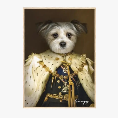 Tableau Animaux Portrait Personnalisé Renaissance Roi George V de Grande-Bretagne