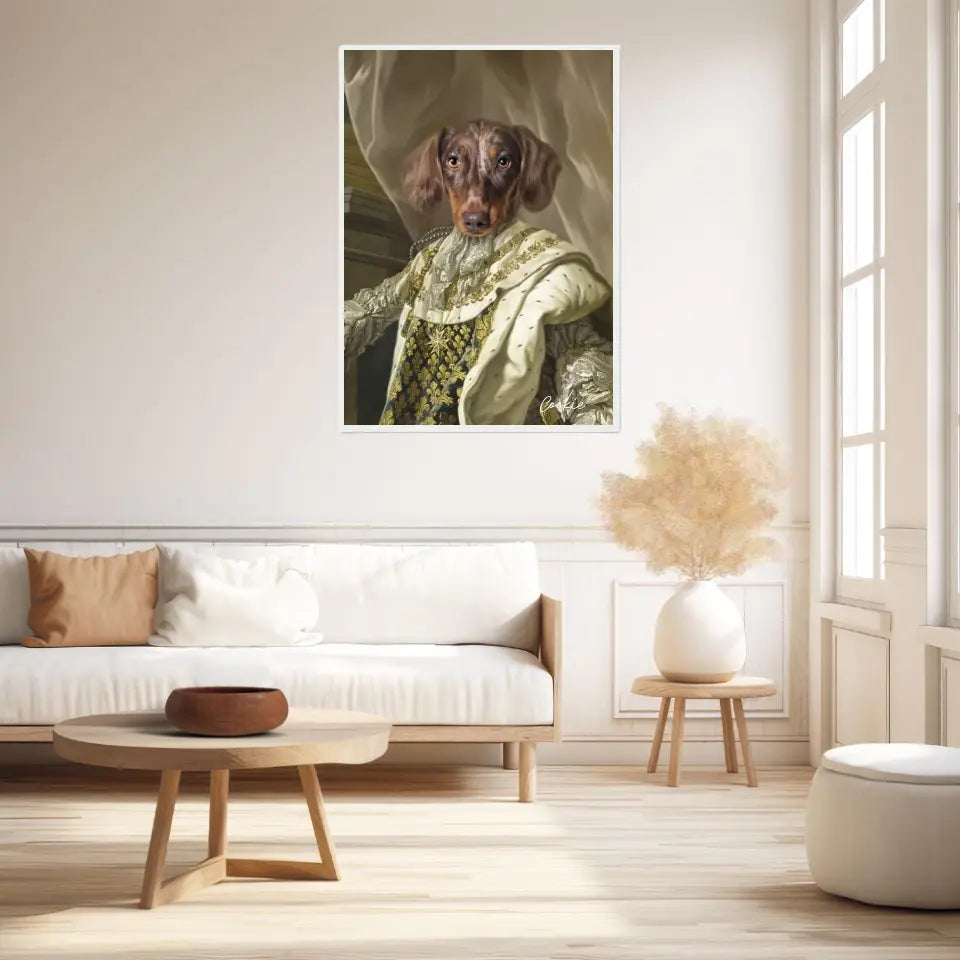 Tableau Animaux Portrait Personnalisé Renaissance Roi Louis XVI de France