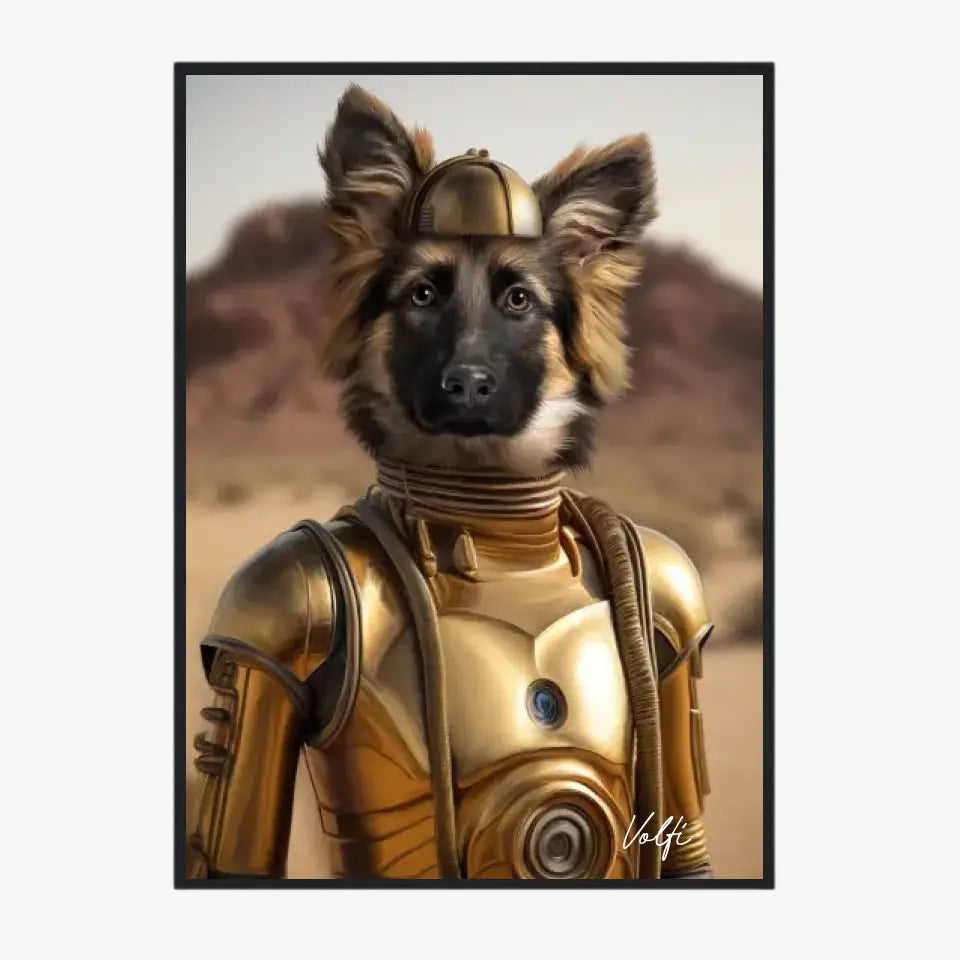 Tableau Animaux Portrait Personnalisé C-3PO