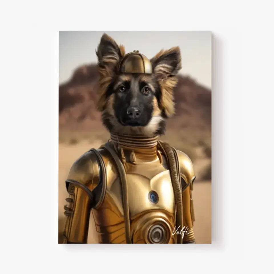 Tableau Animaux Portrait Personnalisé C-3PO