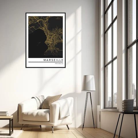 Affiche Carte Ville Personnalisée