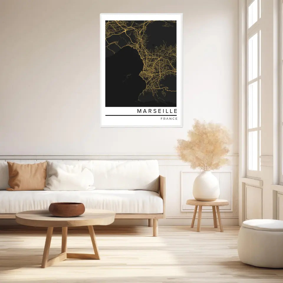 Affiche Carte Ville Personnalisée