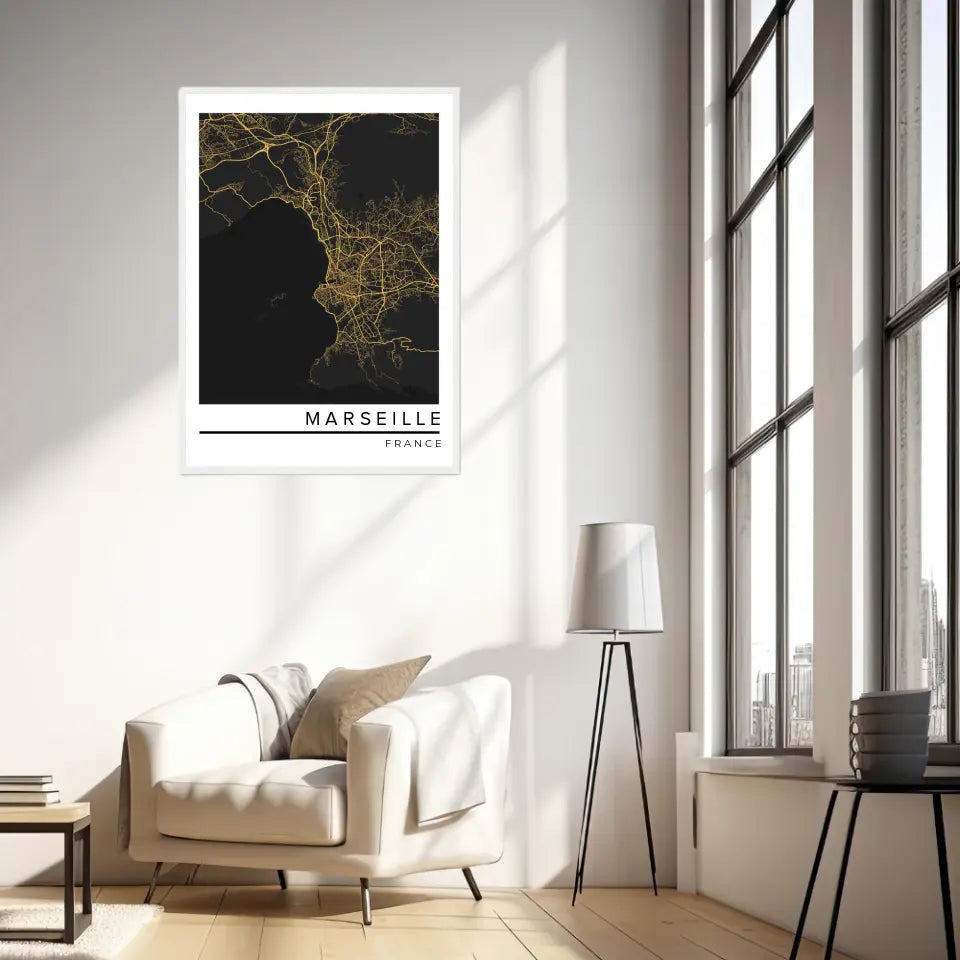 Affiche Carte Ville Personnalisée