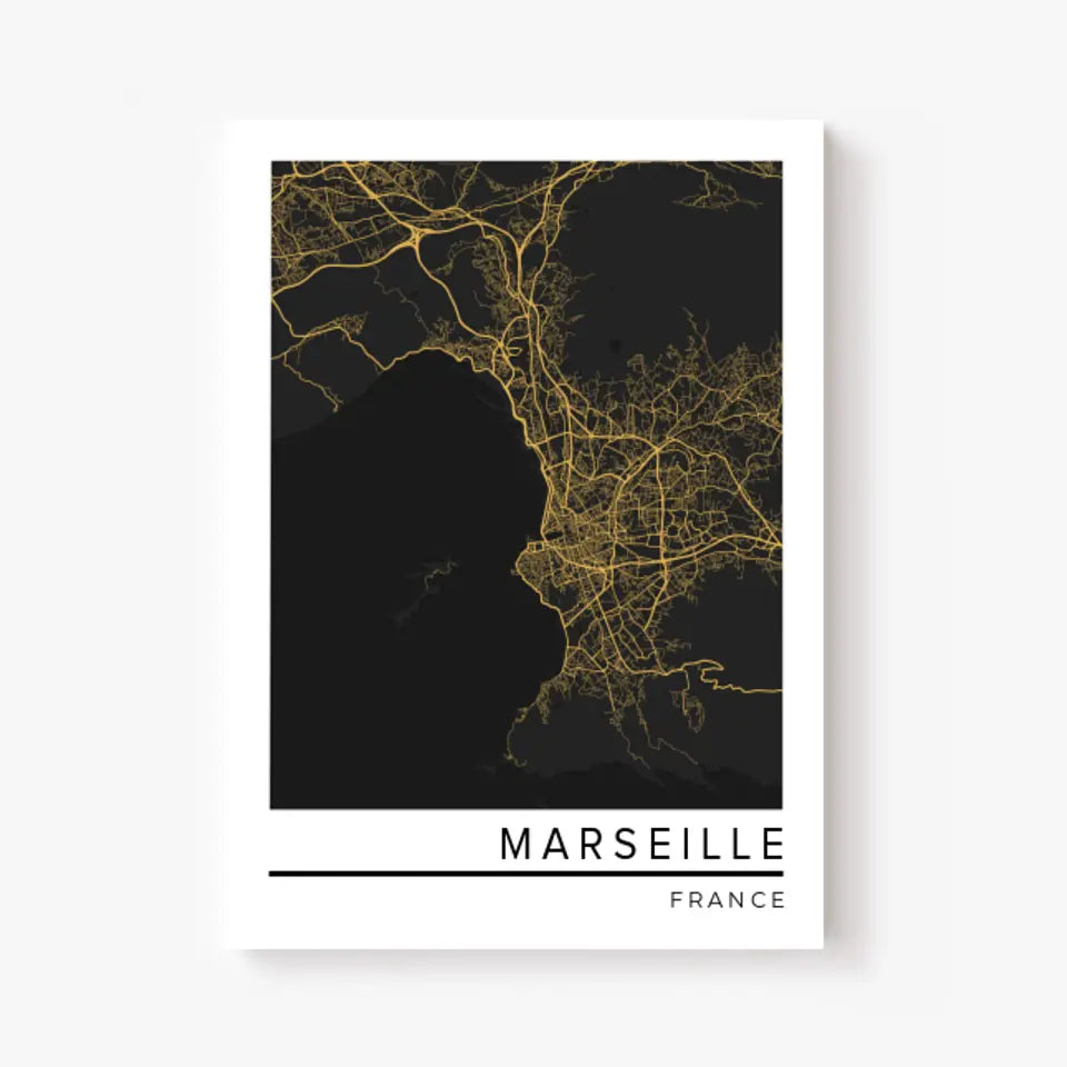 Affiche Carte Ville Personnalisée