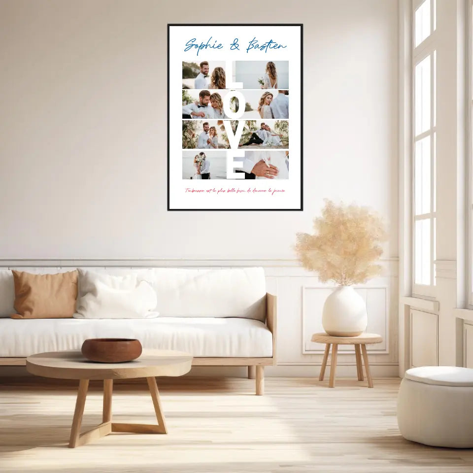 Affiche Personnalisée Couple Photo Love
