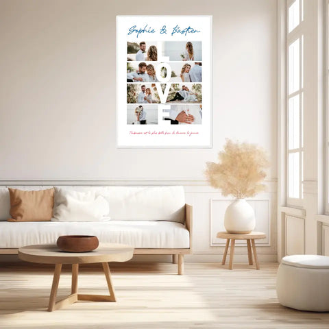 Affiche Personnalisée Couple Photo Love
