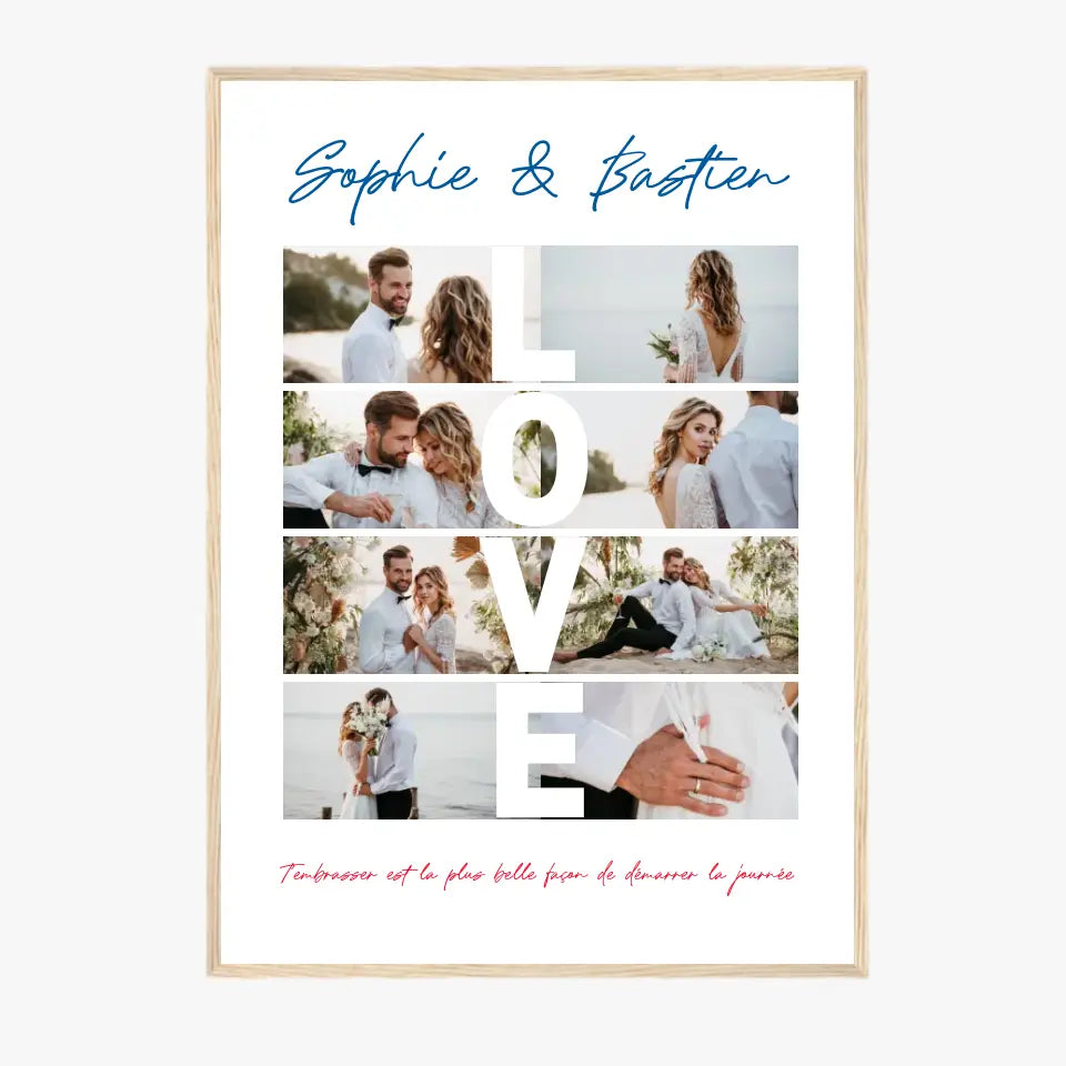 Affiche Personnalisée Couple Photo Love