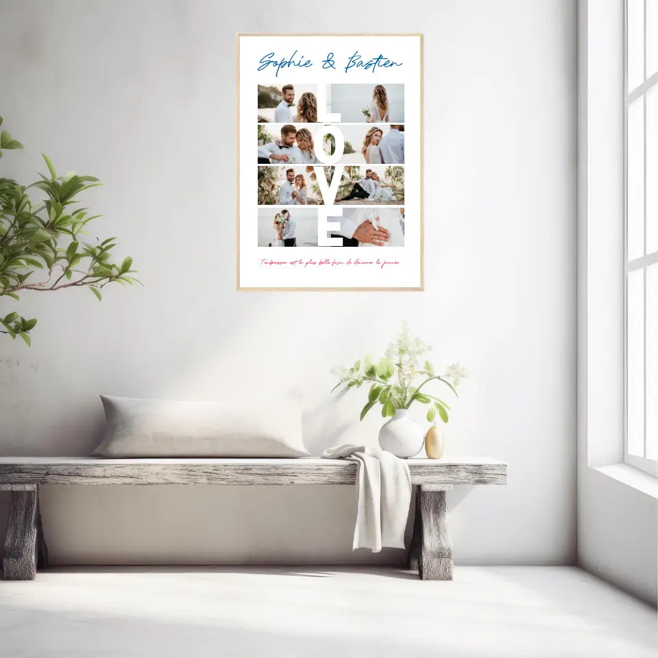 Affiche Personnalisée Couple Photo Love