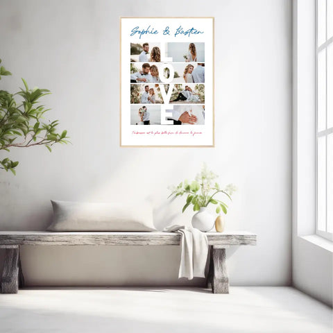 Affiche Personnalisée Couple Photo Love