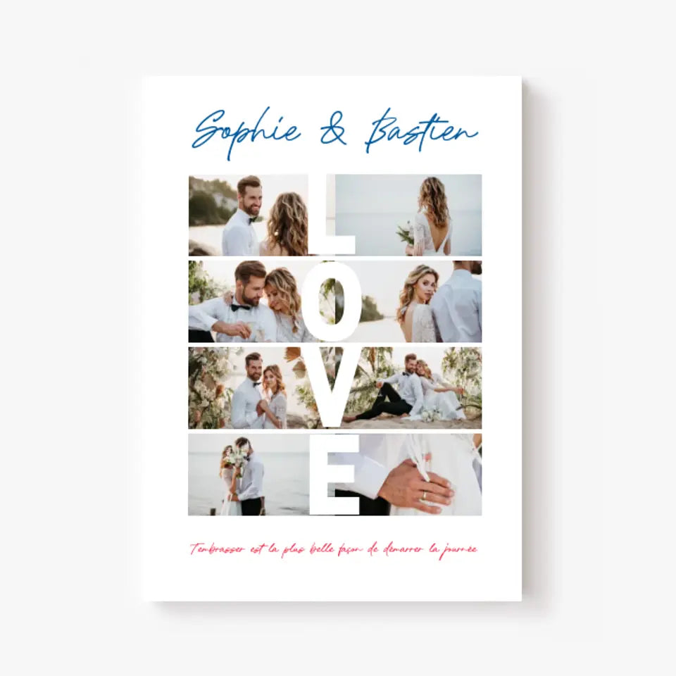 Affiche Personnalisée Couple Photo Love