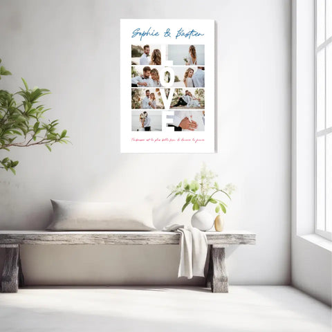 Affiche Personnalisée Couple Photo Love