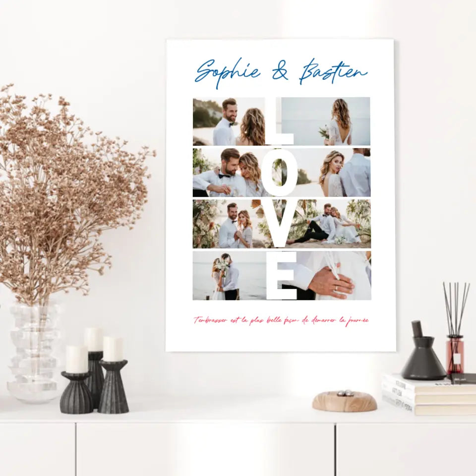 Affiche Personnalisée Couple Photo Love