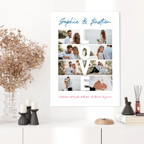 Affiche Personnalisée Couple Photo Love