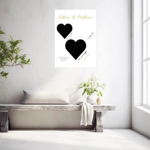 Cadre Personnalisé Couple Mariage Carte Ciel