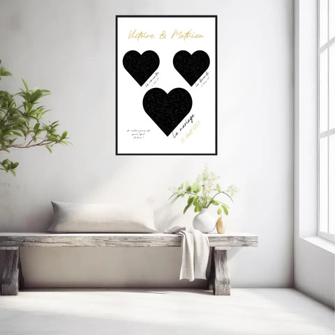 Cadre Personnalisé Couple Mariage Carte Ciel