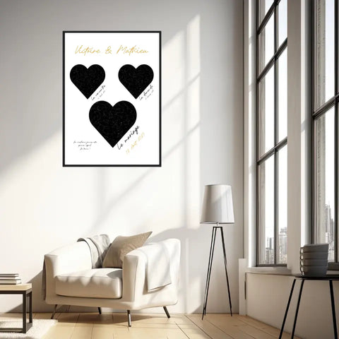 Cadre Personnalisé Couple Mariage Carte Ciel